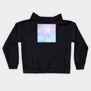 Peaceful Floral Unicorn Kids Hoodie